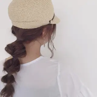 ロング ヘアアレンジ 似合わせ.ﾍｱｾｯﾄ 得意🌹井上美沙のヘアスタイル