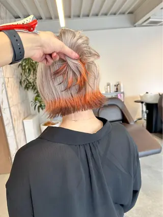 ショート カラー ハイトーン×似合わせ 🌱中川慎之介のヘアスタイル