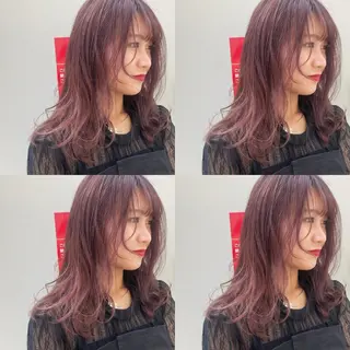 カラー ヘアアレンジ セミロング 竹内啓太 ボブのヘアスタイル