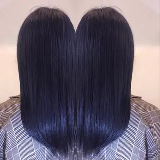 ロング カラー 韓国風/小顔レイヤー /艶カラーのヘアスタイル