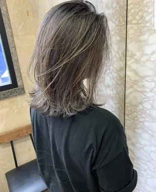 ミディアム カラー パーマ ヘアアレンジ メンズ キッズ ネイル マツエク・マツパ 🌸グレージュ/ ベージュ🌸yutaのヘアスタイル