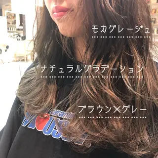 セミロング カラー RUKA 美容院×ネイリストのヘアスタイル