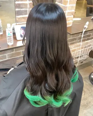 ロング カラー ACROあべの店所属・艶カラー/インナー /グラデ/大西小百合のヘアスタイル