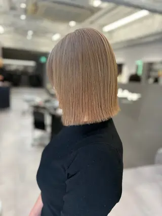 ミディアム ムラ修正ブリーチ 山田眞之介のヘアスタイル