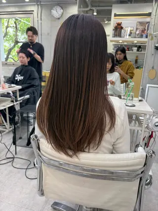 ロング カラー 國井 廉のヘアスタイル