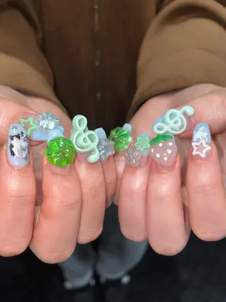 ネイル GO TODAY 吉祥寺Glint所属・うの 韓国ﾈｲﾙ໒꒱⋆⭒˚のネイルデザイン