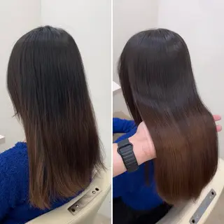 セミロング 髪質改善/縮毛矯正 梅田茶屋町/西尾祐作のヘアスタイル