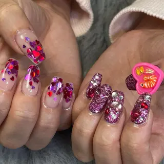ネイル RICO NAIL所属・RICO Nail パーツつけ放題🌈のネイルデザイン