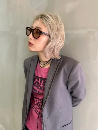 ミディアム L STUDIO所属・ハイトーン/ブリーチ 🧁soraのヘアスタイル