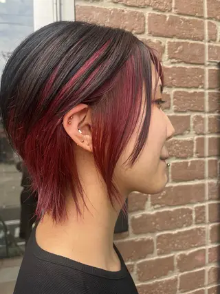 ミディアム カラー パーマ ヘアアレンジ メンズ キッズ ネイル マツエク・マツパ アイブロウ times salon名駅所属・久木原 ゆりのヘアスタイル