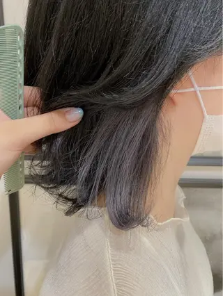 ショート カラー sio.nail&eyebrow salon shimokitazawa2号店所属・nailist mana𖤐´-のネイルデザイン