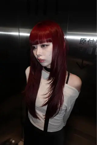 ロング カラー RAF(旧kotibybrooch)所属・水野谷遥/ハイトーン /カラーモデル🎀のヘアスタイル