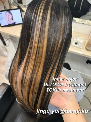 ロング カラー パーマ ヘアアレンジ メンズ ワット 原宿のヘアスタイル