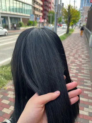 セミロング 大城 統也のヘアスタイル