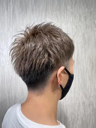 ショート カラー メンズ 髪質改善/ストレート /半個室/大岡輝己のヘアスタイル