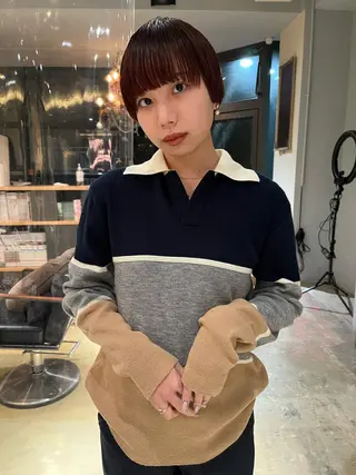 ショート deco所属・無料カットモデル 丸川英心のヘアスタイル