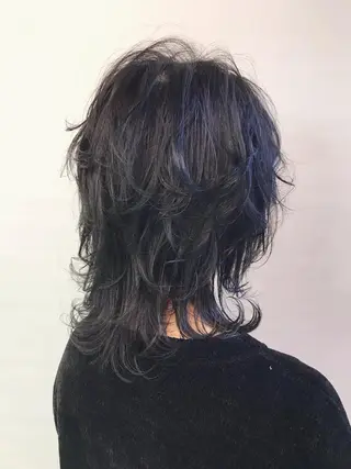 セミロング カラー パーマ やまだ まいのヘアスタイル