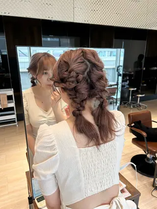 セミロング 韓国ヘア/顔周り ヘアセット/加藤優里のヘアスタイル