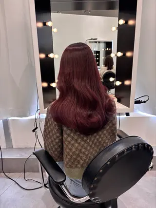 カラー 暖色/艶カラー/ エクステ/ユリヤのヘアスタイル