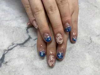 ネイル ネイルリボン 受付スタッフのネイルデザイン