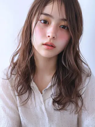 ロング カラー パーマ 韓国×海外レイヤー/ ISSEIのヘアスタイル