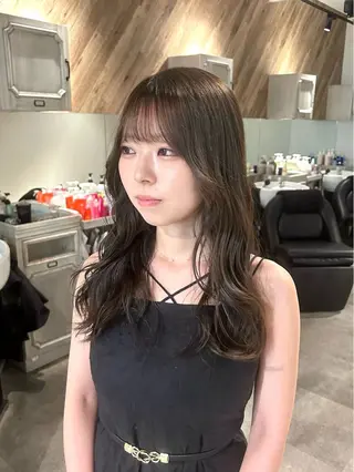 セミロング 中田 桃夏のヘアスタイル