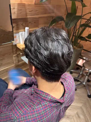 ショート パーマ メンズ 野村咲月/ Relico‐nidのヘアスタイル