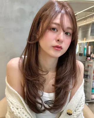 ロング カラー 髪質改善　ANFINI 仙台所属・仙台Ｉ韓国レイヤー Ｉ髪質改善Ｉ伊藤拓海のヘアスタイル