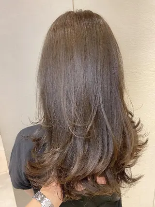 ロング Nanako。/韓国 ヘア/顔周りカットのヘアスタイル