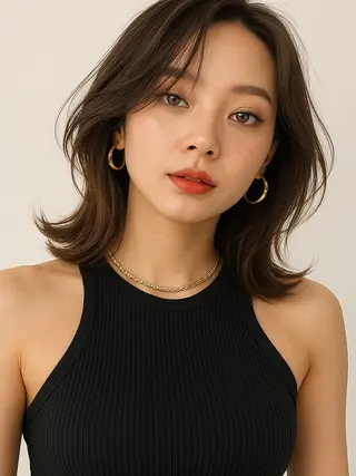 セミロング 髪質改善＆白髪ぼかし カラー♡店長みやけ♡のヘアスタイル