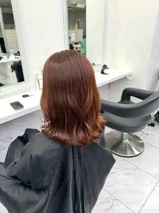 ミディアム カラー ヘアアレンジ 顔まわりカット の達人のヘアスタイル