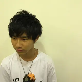 ショート カラー パーマ メンズ JUNTA 梅田茶屋町のヘアスタイル