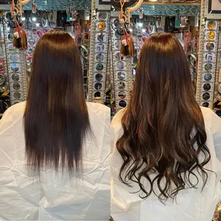 ロング カラー ヘアアレンジ マツエク・マツパ haco+所属・🌈派手髪エクステ ブレイズ🌈ひろとのヘアスタイル