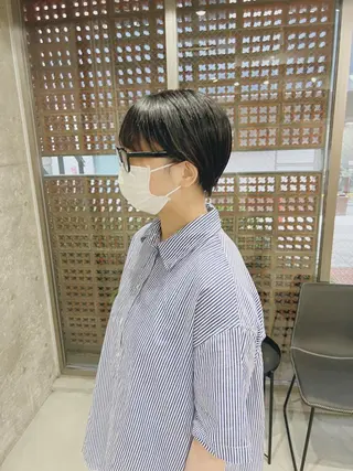 ショート カラー ボブパーマコテ巻き風 パーマNo1深江秀平のヘアスタイル