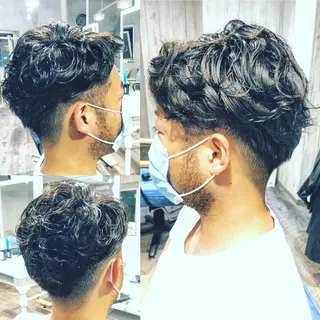 ミディアム カラー パーマ メンズ KOU コウのヘアスタイル