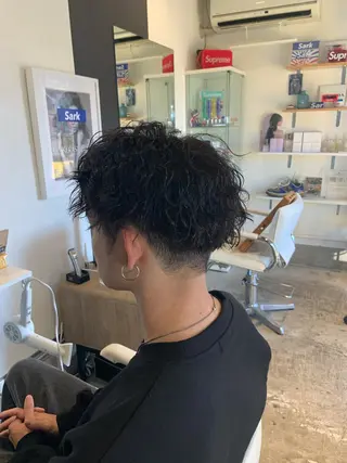 パーマ メンズ 原谷 一成のヘアスタイル