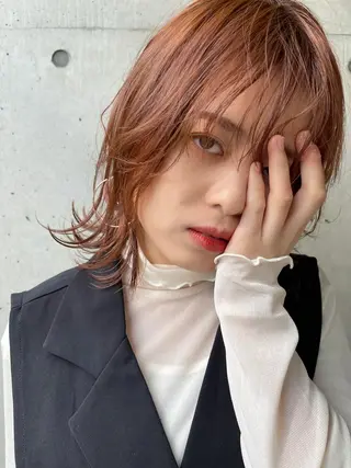 ミディアム 由比藤理子 ブリーチカラー🌈のヘアスタイル