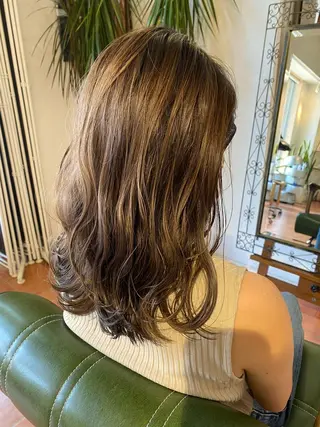 セミロング カラー 石井 佑樹のヘアスタイル