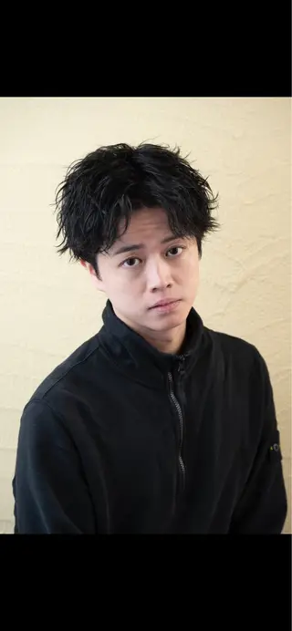 ショート カラー パーマ メンズ men's barber B.ond所属・井上 雅丈のヘアスタイル