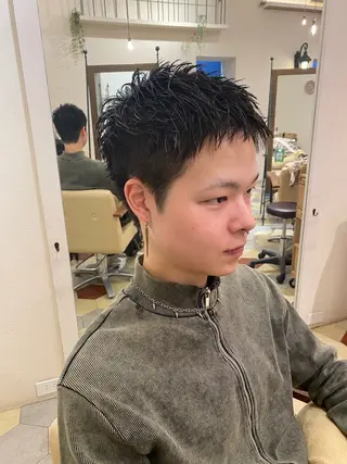 ショート メンズ 菊池大一 溝の口パーマのヘアスタイル