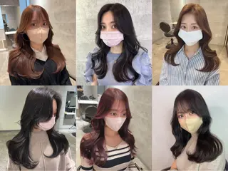 ロング カラー 上霜 菜月のヘアスタイル