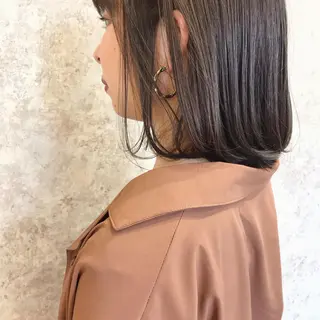 セミロング カラー HARUNA🤍 大人ショートヘアのヘアスタイル