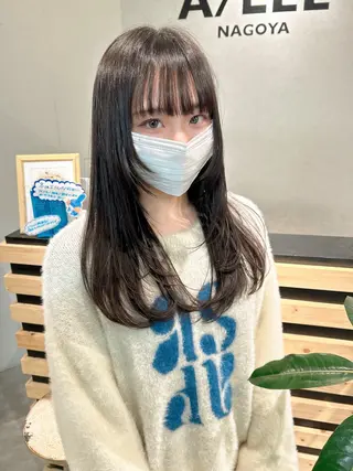 ミディアム AILEE所属・ウルフカット レイヤーカット上柿のヘアスタイル