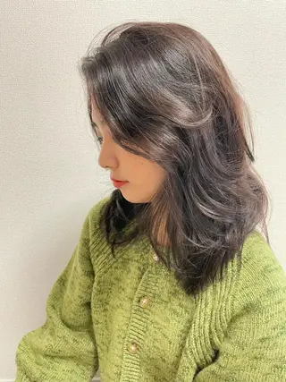 セミロング 石山 /切りっぱなしボブのヘアスタイル