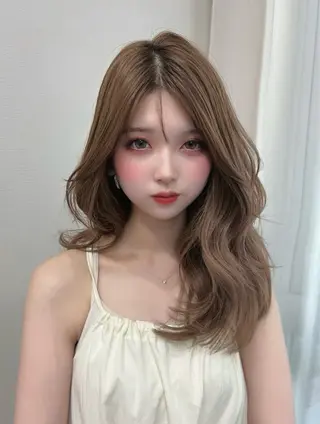 ロング カラー 小野 鈴紗のヘアスタイル