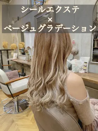 セミロング カラー エクステ指名No.1 【店長】橘田のヘアスタイル