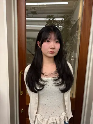 ロング レイヤー/顔周り/ 透明感/ののか💞のヘアスタイル