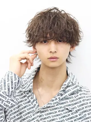 ミディアム パーマ メンズ メンズ特化美容師/ 四辻 凱斗のヘアスタイル