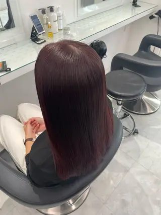 セミロング カラー トレンド暖色ヘア🍒 miu🍒のヘアスタイル