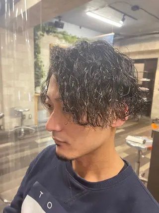 ミディアム パーマ メンズ メンズ特化美容師 大貫友也のヘアスタイル